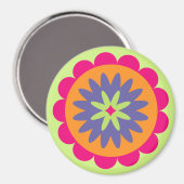 Blumenbilder in orangen und rosa magnet (Vorderseite/Rückseite)