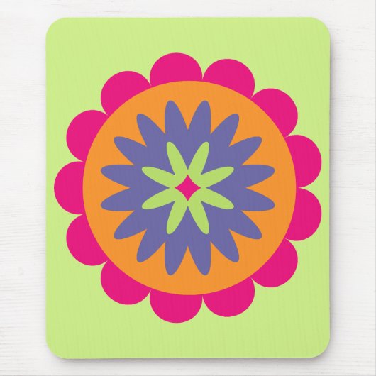 Blumenbilder in orangen und rosa mousepad (Vorne)