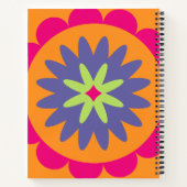 Blumenbilder in orangen und rosa notizblock (Rückseite)