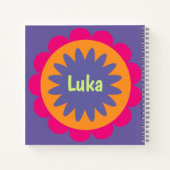 Blumenbilder in orangen und rosa notizblock (Rückseite)
