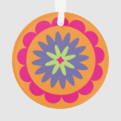Blumenbilder in orangen und rosa ornament (Rückseite)