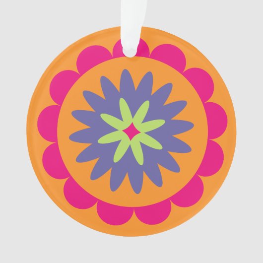 Blumenbilder in orangen und rosa ornament (Vorderseite)