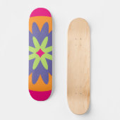 Blumenbilder in orangen und rosa skateboard (Vorderseite)