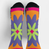 Blumenbilder in orangen und rosa socken (Oben)