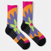 Blumenbilder in orangen und rosa socken (Rechts)