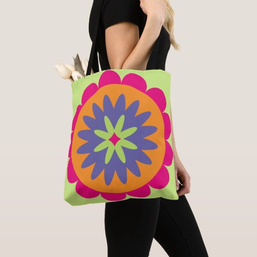 Blumenbilder in orangen und rosa tasche (Von Nahem)