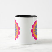 Blumenbilder in orangen und rosa tasse (Zentrum)