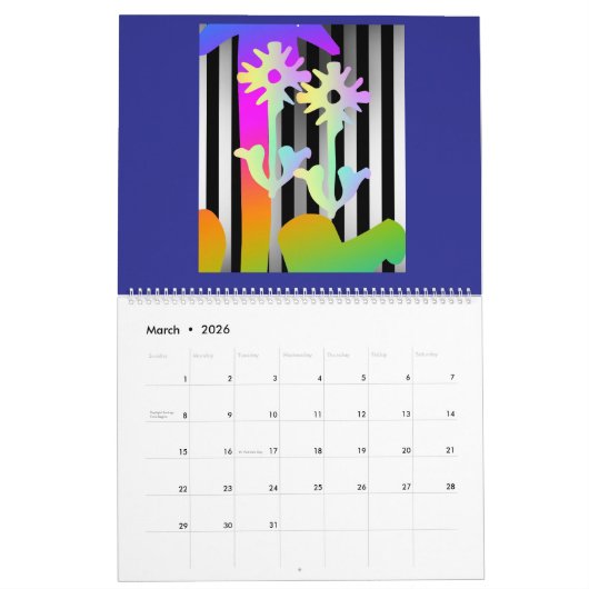 Blumenbilder Kalender (Mär 2026)