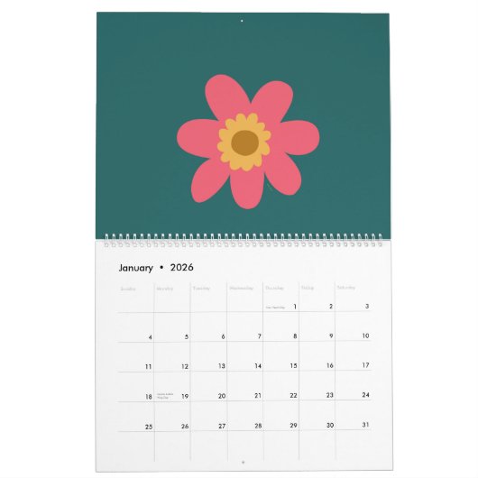 Blumenbilder Kalender (Jan 2026)