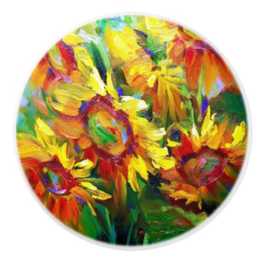 Blumenbilder Keramik Knobs Keramikknauf (Vorderseite)