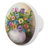 Blumenbilder Keramik Knobs Keramikknauf (Rechts)