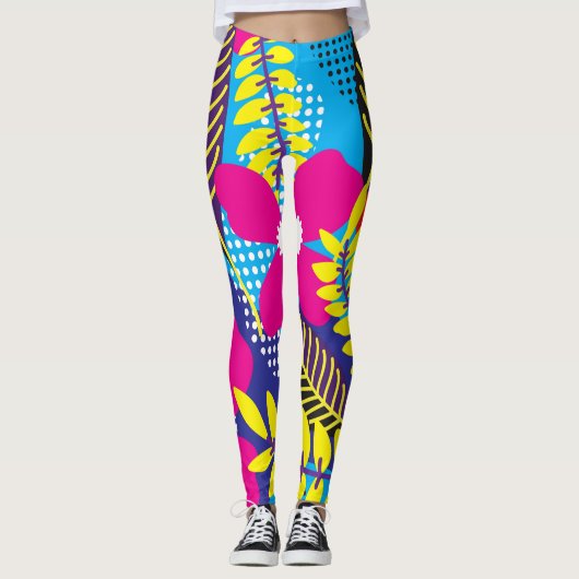 Blumenbilder Leggings (Vorderseite)