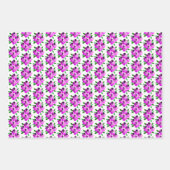 Blumenbilder mit Lila und rosa Blüten Geschenkpapier Set (Vorderseite)