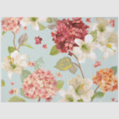 Blumenbilder von Feminine, blau, rosa Decoupage Seidenpapier (Vorderseite)