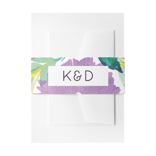 Blumenblase Einladung Bauchband Einladungsbanderole (Vorderseite Beispiel)