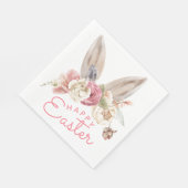 Blumenblasen | Frohe Ostern Serviette (Ecke)