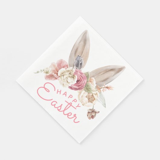 Blumenblasen | Frohe Ostern Serviette (Ecke)