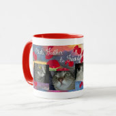 Blumenblatt-Feder-Kordsamt und Mercedes-Tasse Tasse (Vorderseite Links)