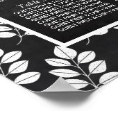 Blumenblatt-Hochzeitskarte Poster (Ecke)