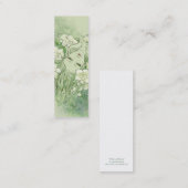 Blumenblatt-und Perlen-Lesezeichen Mini Visitenkarte (Vorne/Hinten)