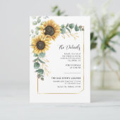 Blumenblätter Hochzeitdetails Begleitkarte (Stehend Vorderseite)