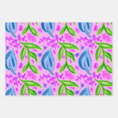 Blumenblätter im Wasserfarbenstil Geschenkpapier Set (Vorderseite 2)