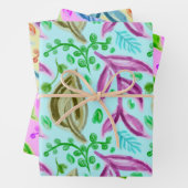 Blumenblätter im Wasserfarbenstil Geschenkpapier Set (Beispiel)