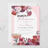 Blumenblätter & Prosecco Bridal Dusche Einladung (Vorderseite)