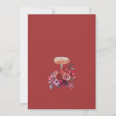 Blumenblätter & Prosecco Bridal Dusche Einladung (Rückseite)