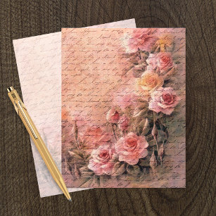 Blumenblätter Rose Handschriftenpapier