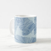 Blumenblätter: Vintage-Linienillustrationen. Kaffeetasse (Vorderseite Links)