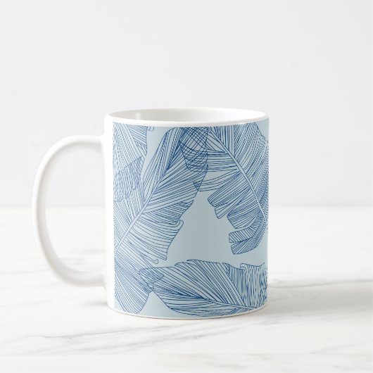 Blumenblätter: Vintage-Linienillustrationen. Kaffeetasse (Links)