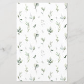 Blumenblätterblatt Baby Word Scramble Game Paper (Rückseite)