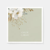 Blumenblätterblättern grün serviette (Vorderseite)