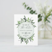 Blumenblätterflora Save the Date Postkarte (Stehend Vorderseite)