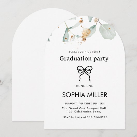 Blumenblättergruppe Einladung (Vorne/Hinten)