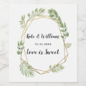 Blumenblätterkristall Weinetikett (Einzelnes Label)