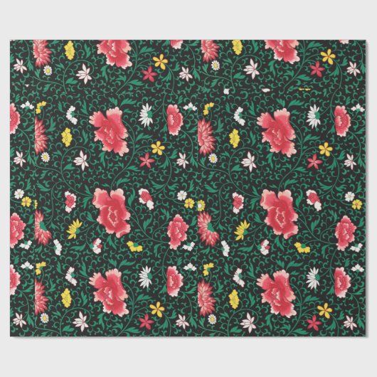 Blumenblätterpapier Geschenkpapier (Flach)