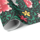 Blumenblätterpapier Geschenkpapier (Rolleneckpunkt)