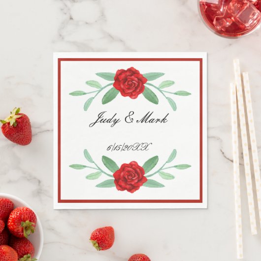 Blumenblätterpapier Napkins Serviette (Beispiel)