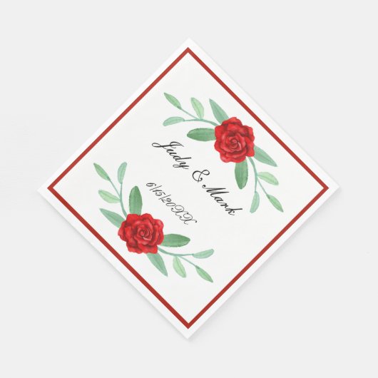 Blumenblätterpapier Napkins Serviette (Ecke)