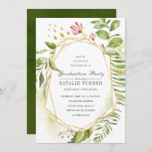Blumenblätterpartei Einladung (Vorne/Hinten)