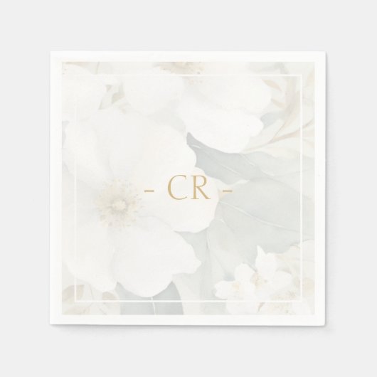 Blumenblätterüberlagerung und -namen serviette (Vorderseite)