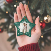 Blumenblätterung Eleganter Green Star 2 Foto Keepa Keramik Ornament