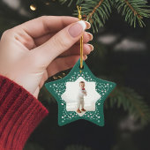 Blumenblätterung Eleganter Green Star 2 Foto Keepa Keramik Ornament