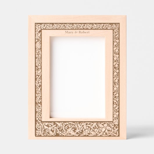 Blumenblätterung Weingrenze Geätzte Rahmen (Vorderseite)