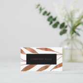 Blumenblättrige Rose Kupferfolie Elegant Visitenkarte (Stehend Vorderseite)