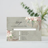 Blumenblättrige tropische UAWG mit grünen Wasserfa RSVP Karte (Stehend Vorderseite)