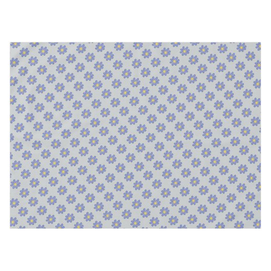Blumenblau auf irgendeiner Farbe Tischdecke (Vorderseite (Horizontal))