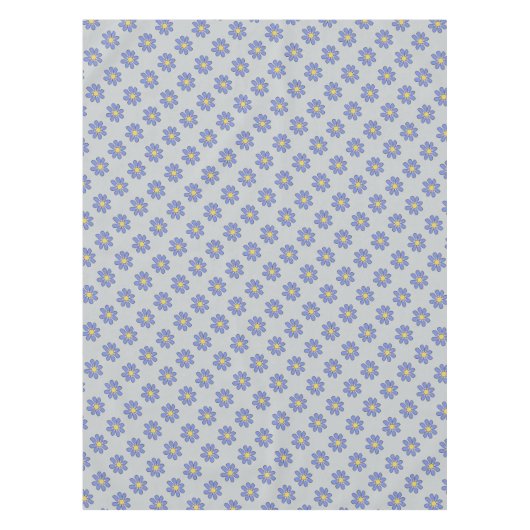 Blumenblau auf irgendeiner Farbe Tischdecke (Vorderseite)